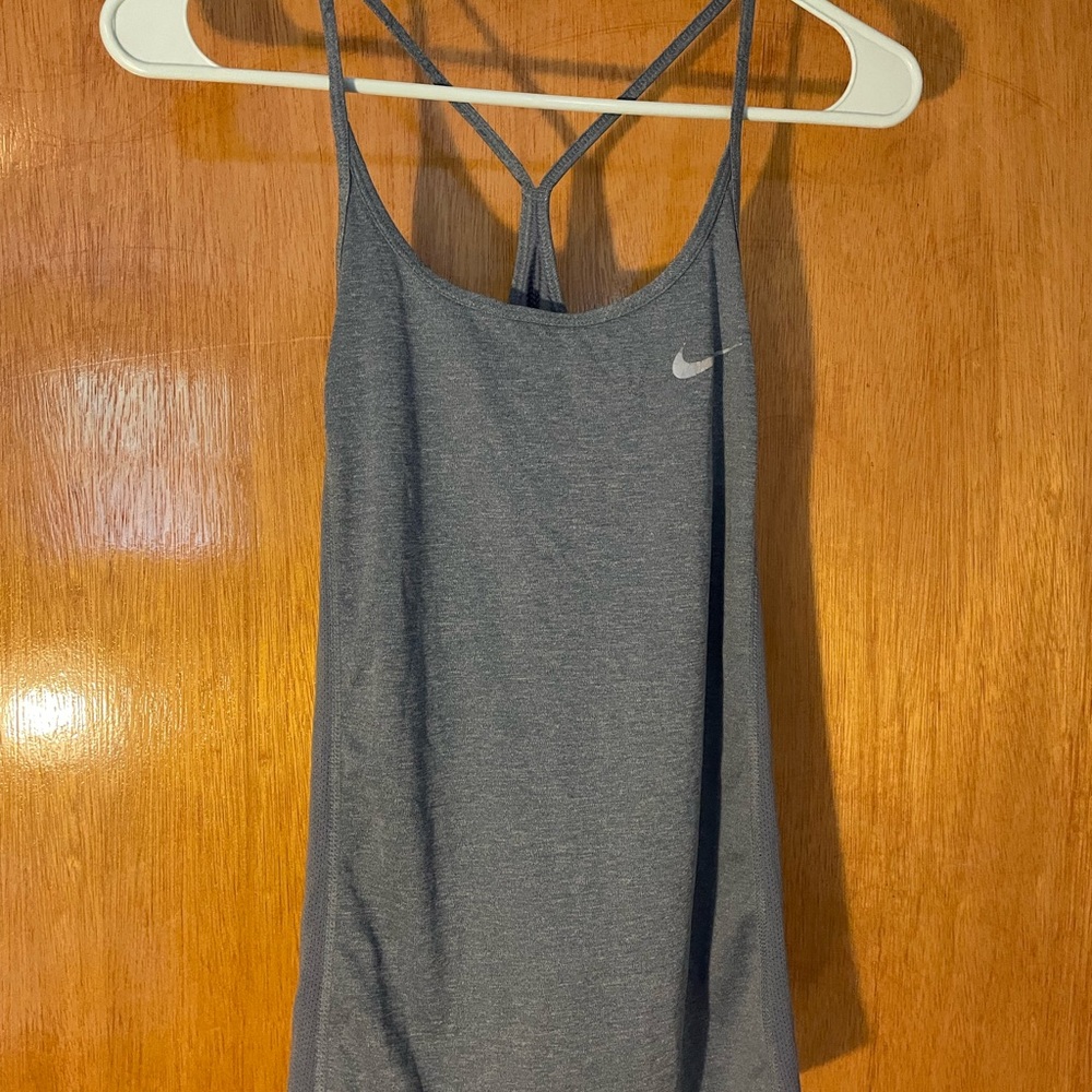 Nike Women's Charcoal Tank Top With Mesh Back